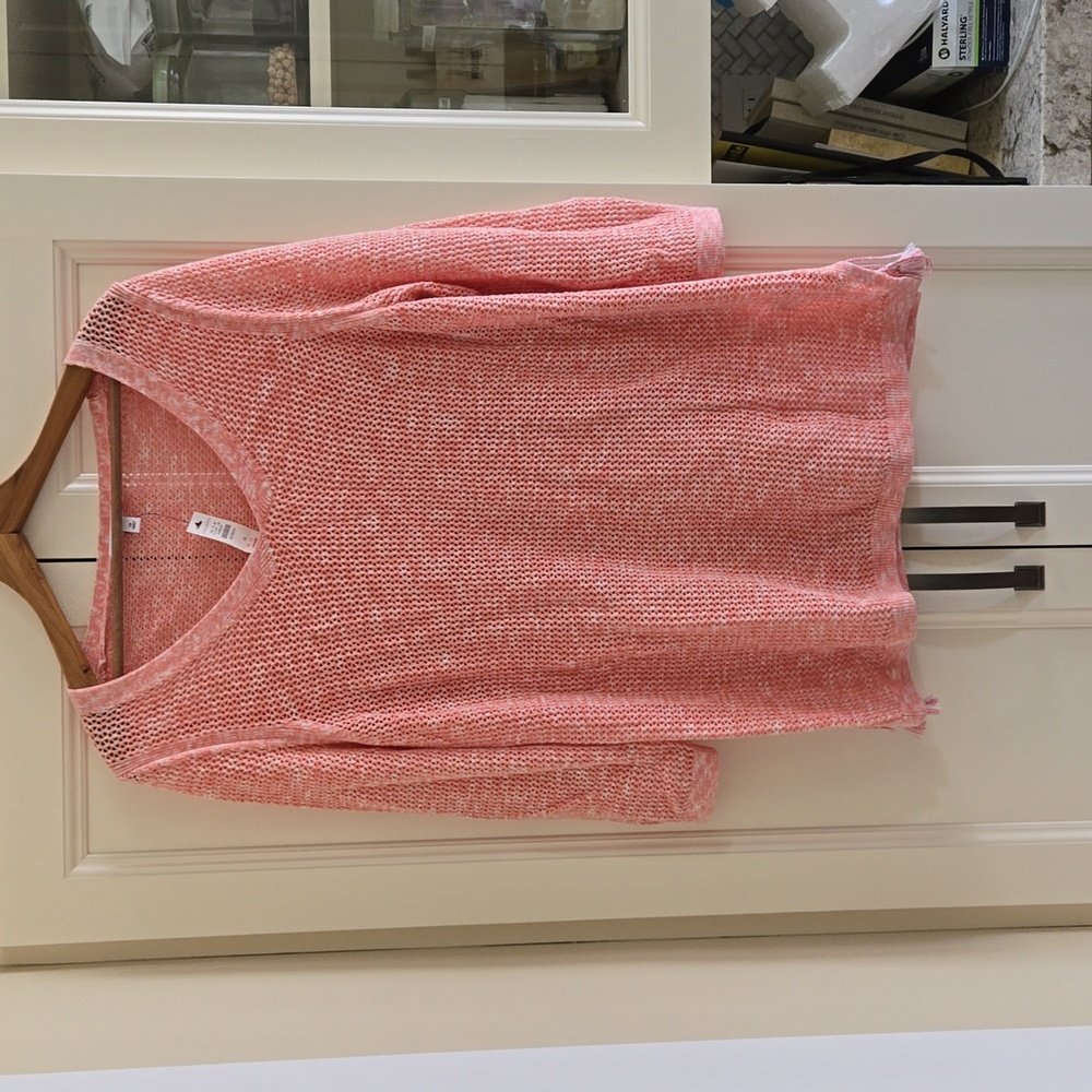 NWT Talbots Space-dye mesh side-tie sweater, size 1X